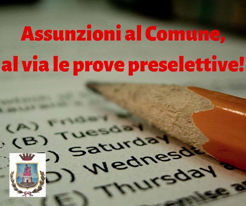 21 assunzioni a Castellammare, ecco il calendario delle prove preselettive