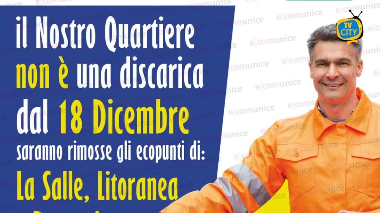 Da mercoledì via gli ecopunti Litoranea, Bottazzi e La Salle. Arrivano le postazioni mobili