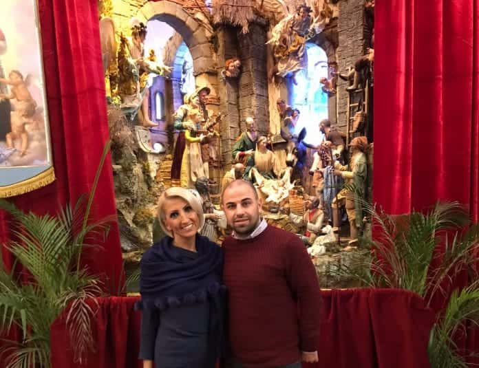 maria orlando e michele langella alla mostra arte a palazzo