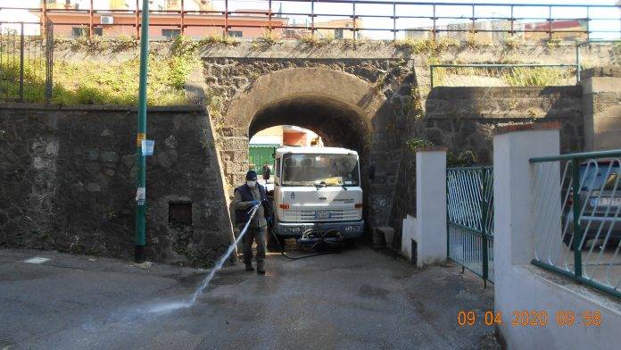 sanificazione strade torre del greco