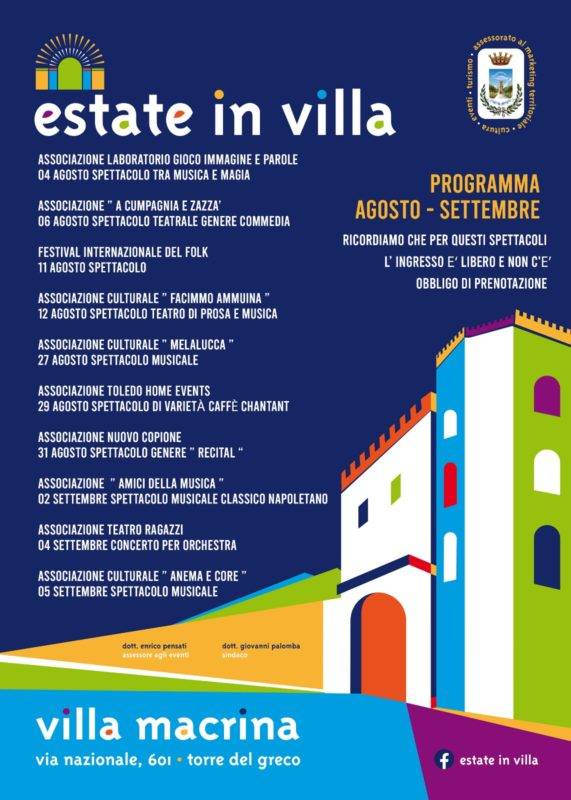 Calendario eventi villa macrina