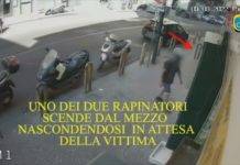 turista aggredita rapinatori telecamere