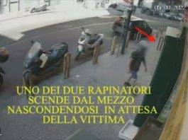 turista aggredita rapinatori telecamere