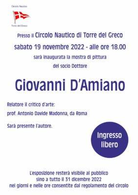 Torre del Greco: al Circolo Nautico la mostra di Giovanni D’Amiano 