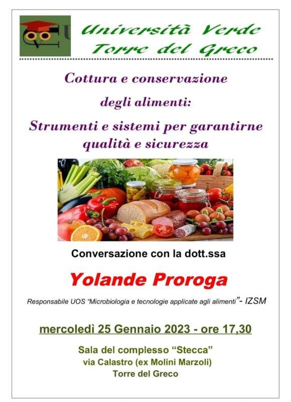 università verde conservazione alimenti