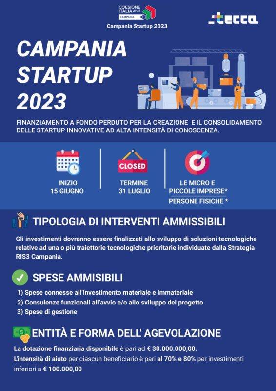 Regione Campania Start up 2023: l'incontro a Stecca