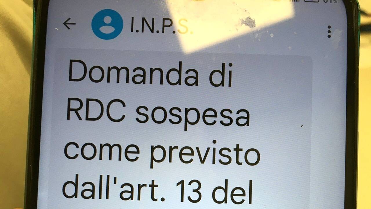 sms sospensione reddito di cittadinanza