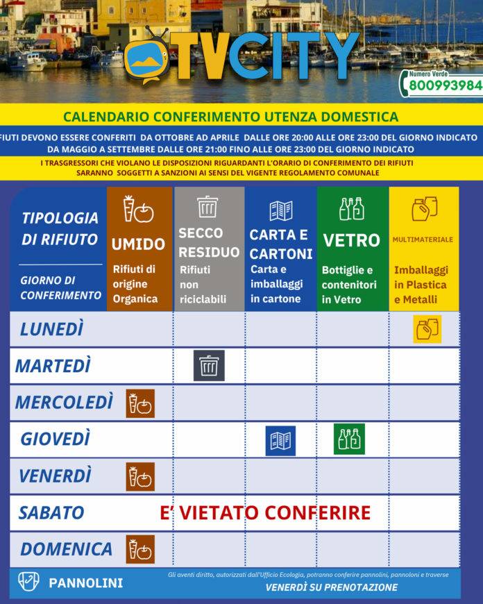 nuovo calendario raccolta rifiuti