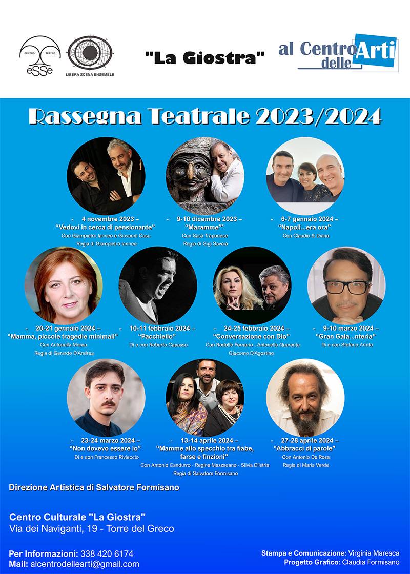 Stagione teatrale 2023/2024 al teatro la Giostra, la presentazione