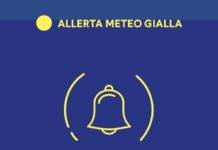 Allerta meteo gialla per temporali dalle 13 di oggi