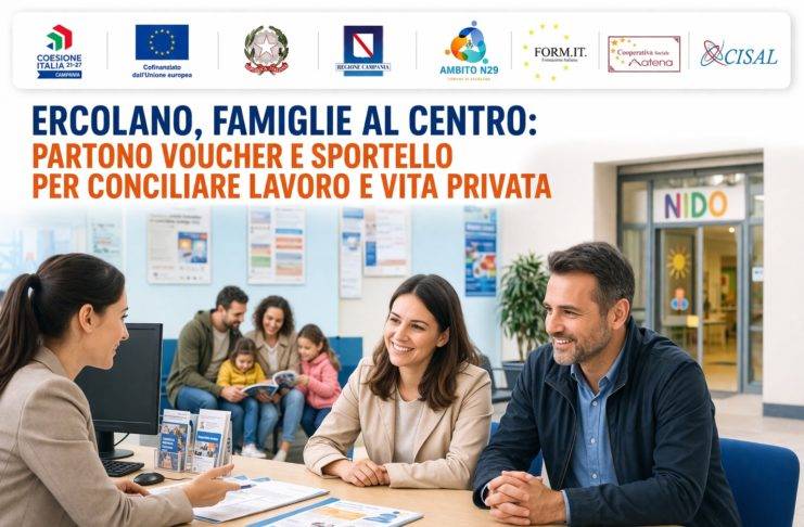 Progetto conciliazione e welfare a Ercolano per sostenere famiglie, lavoro e servizi di cura