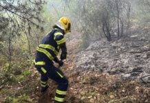 Incendio a Boscotrecase: intervento dei volontari Torre Vesuvio incendio