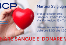 BCP: il 23 giugno mattinata dedicata alla donazione del sangue