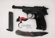 Carabinieri, alto impatto: sequestrati una pistola e un coltello