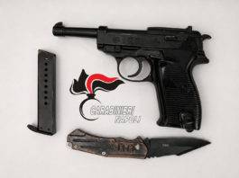 Carabinieri, alto impatto: sequestrati una pistola e un coltello