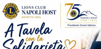 “A Tavola con la Solidarietà”, iniziativa del Lions Club Napoli Host