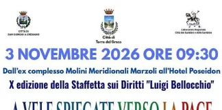 Torre del Greco: “vele in marcia” per la staffetta dei diritti poster vele spiegate